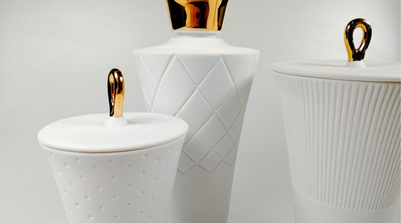 Pot à bougie et diffuseur en porcelaine Abriza | Artoria Limoges